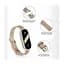 Шкіряний ремінець MiJobs для фітнес-браслета Xiaomi Mi Band 8 і 9 Type B бежевий, тримач - золотистий - мініатюра 5