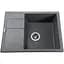 Гранитная мойка Globus Lux One серый металлик 650х500мм-А0003 - миниатюра 1