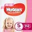 Набір підгузків для дівчаток Huggies Ultra Comfort 5 (12-22 кг), 112 шт. (2 уп. по 56 шт.) - мініатюра 1