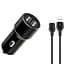 Зарядное устройство для авто XO TZ09 Micro-USB черное - миниатюра 1