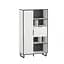 Стеллаж комбинированный с полками Moreli Forte F-0006 в стиле Loft 900х1634х400 мм Белый - миниатюра 1