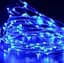 Світлодіодна гірлянда нитка крапля роси 4.5 м 50led батарейки Blue синя - мініатюра 2