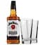Віскі Jim Beam White Kentucky Staright Bourbon Whiskey, 40%, 0,7 л + 2 склянки Хайбол - мініатюра 1