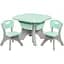 Дитячий столик з двома стільцями Bambi NEW TABLE-5 бежево-м'ятний - мініатюра 1