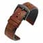 Кожаный ремешок Watchbands Twoline для Samsung Galaxy Watch 46mm Silver SM-R800NZSA - черно-коричневый ширина крепления 22мм размер L (WB5107585) - миниатюра 2