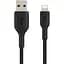 Кабель Belkin Boost Up Charge Braided USB-A to Lightning 1m Black (CAA002BT1MBK) [158794] - миниатюра 3