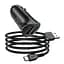 Адаптер автомобильный HOCO Type-C cable Farsighted Z39 18W черный набор - миниатюра 1