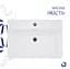 Раковина подвесная Qtap Nando LT 610х420х140 мм, White, прямоугольная, без донного клапана QT12116146W - миниатюра 3