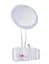 Косметическое настольное круглое зеркало Cosmetic Mirror HH098 26 LED на подставке с подсветкой белое - миниатюра 2