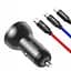 Автомобільний зарядний пристрій Baseus Digital Display Dual USB 4.8A Car Charger with 3-in-1 Cable USB 1.2M Сірий - мініатюра 1