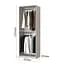Шкаф 2-дверный с антресолью MebelStar Оскар Gloss BL-B, дополнительная штанга 80x52x260 см Дуб ристрето/Латте (MBS-5356) - миниатюра 3