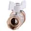 Кран кульовий з американкою Q Professional QP003 PN40 3/4″ антипротікання, Білий метелик - мініатюра 4
