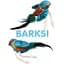 Игрушка для кошек Barksi Птичка с колокольчиком и перьями 12х10 см - миниатюра 3