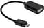 Кабель USB 2.0 AF - microUSB (5P), 15 см, чорний, Maxxter (U-AFM-OTG) - мініатюра 1