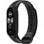 Ремінець для Xiaomi Mi Band 5/6 силікон + шкіра MiJobs Чорний (1540701) - мініатюра 1