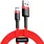 Кабель Baseus Cafule Cable USB to Lightning 2.4A 1m CALKLF-B09 Red - миниатюра 1