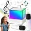 Блютуз колонка с микрофонами K18 wireless lightshow speaker, 5W, Белый, портативная караоке колонка bluetooth - миниатюра 8
