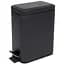 Відро для сміття Zerix Sansa-TC0105 Black з плавним закриттям прямокутне 5 л чорний (ZX5894)  - мініатюра 1
