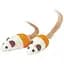 Игрушка для кошек Camon Мышка, с перьями, сизаль, 2 шт. - миниатюра 2