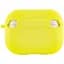 Силіконовий футляр з мікрофіброю для навушників Airpods Pro Жовтий / Bright Yellow - мініатюра 3