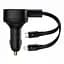 Автомобільний зарядний пристрій Baseus Enjoyment Retractable 2-in-1 Car Charger C+L 30W CGTX000001 Black - мініатюра 1
