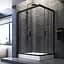 Душова кабіна Am.Pm Gem Twin Slide 120x80 см скло прозрачне black matt W90UG-404-120290-BT, Чорний матовий, Універсальна, прозрачний, Чорний матовий - мініатюра 3