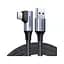 Дата кабель USB 3.0 AM to USB-C 1.0m 60W US385 90° Black Ugreen (20299) - мініатюра 1