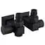 Набір кран вентильний кутовий з американкою Solomon LUX 1/2″Cube Black 8888_ТЕН (1уп) - мініатюра 1