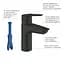 Набір змішувачів 3 в 1 для ванної кімнати Grohe QuickFix Start Black UA303301SQ, Чорний матовий - мініатюра 9