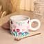 Чашка керамічна Happy Life Tulips з кришкою та ложкою блакитна 300 мл HP7190P - мініатюра 3