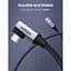 Дата кабель USB 3.0 AM to USB-C 1.0m 60W US385 90° Black Ugreen (20299) - мініатюра 3