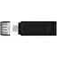 USB флеш-накопитель Kingston DataTraveler 70 64GB USB-C 3.2 Gen 1 Black (DT70/64GB) [66931] - миниатюра 2