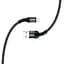 Кабель ColorWay USB - micro USB (M/M), Nylon, 2.4 А, 1 м, Black (CW-CBUM045-BK) - мініатюра 3