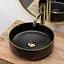 Умивальник Rea Sami black mat gold edge чорний REA-U0595, Чорний матовий - мініатюра 4