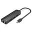 Хаб USB 3.1 Type-C -> 3xUSB 2.0/MicroUSB/RJ45 100Mb Ethernet Black Vention - мініатюра 1