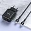 Сетевое зарядное устройство Hoco N5 1USB + Type-C PD20W+QC3.0 3A Black + Cable Type-C to Type-C - миниатюра 4
