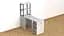 Стол-тумба трансформер Смарт 4/2 с этажеркой Ferrum-decor 1430x1450x600 Черный металл ДСП Белое 16 мм (FRD-105130) - миниатюра 4