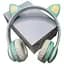 Беспроводные детские наушники Cat Ear VZV-23M Bluetooth с кошачьими ушками зеленые - миниатюра 3