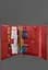 Шкіряна папка для документів "Сімейна" А4 на сегрегаторі з файлами червоний - мініатюра 7