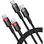 Кабель Baseus Cafule Charging Type-C to Type-C 100W 1m 2pcs Black (P10318306003-00) [141246] - мініатюра 2