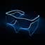 Очки светодиодные Leds прозрачные El Neon ray blue неоновые - миниатюра 1
