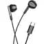 Дротові навушники Hoco M123 Glory, універсальні цифрові earphones with microphone, Type-C, 1.2m, black - мініатюра 1