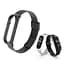 Ремешок для фитнес-браслета MiJobs для Xiaomi Mi Band 8 и 9 Mesh design металлический с застежкой черный - миниатюра 3