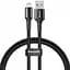 Кабель Baseus Halo Cable USB to Lightning 2.4A 1m CALGH-B01 Black - мініатюра 1