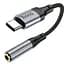 Перехідник для телефона Hoco LS36 type c на 3.5 мм 0.12m компактний адаптер usb c на jack 3.5 аудіоконвертер Сірий - мініатюра 3