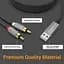 Аудіокабель Cubilux USB — RCA з 384 кГц/24-бітним ЦАП, USB A Male to 2 Male RCA Stereo AUX Cord, 2RCA Auxillary Cable - мініатюра 3