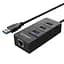 USB-хаб ORICO USB 3.0 3 порти + RJ45 (HR01-U3-V1-BK-BP) - мініатюра 1