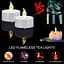 Безпламні світлодіодні чайні свічки Biyanuo Tea Light, 12 шт. Мерехтливі червоні 200+ годин Tealight Candle - мініатюра 4
