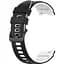 Ремінець для Samsung Galaxy Watch 5 44mm - чорно-білий ширина кріплення 20мм силікон Watchbands Ricco (W19-1WB91937766) - мініатюра 1