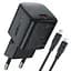 СЗУ Acefast A117 mini PD20W GaN (1USB-C) + кабель Type-C to Lightning Black - миниатюра 1